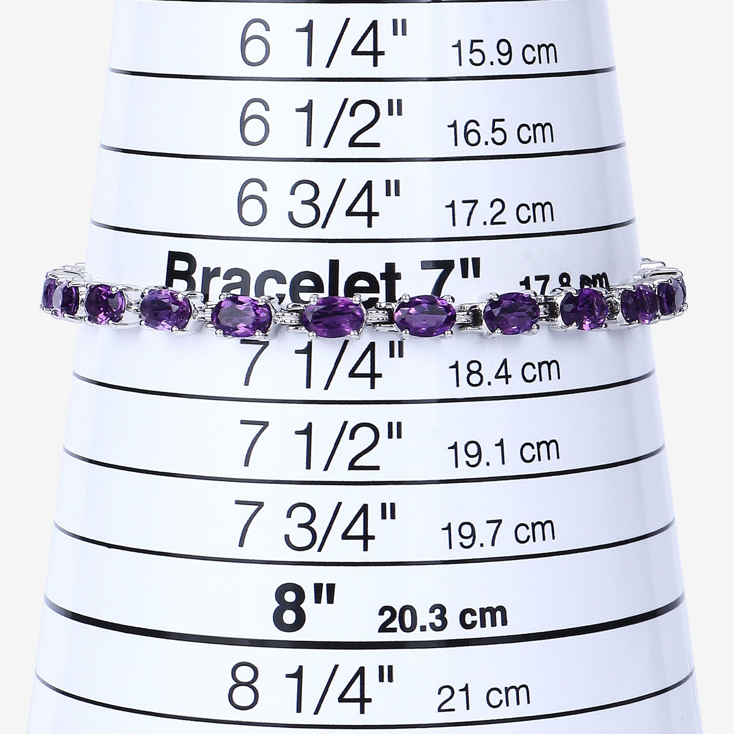 Natural Purple Amethyst Silver Tennis Bracelet for Women - Elegant Jewelry Gift for Birthday, Anniversary & Special Occasions