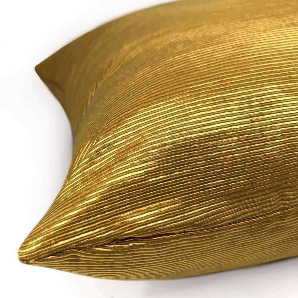 Beacon Hill 24K Gold Moire Pillow Cover - Luxury Decorative Throw Pillow Case for Sofa, Bed & Home Decor