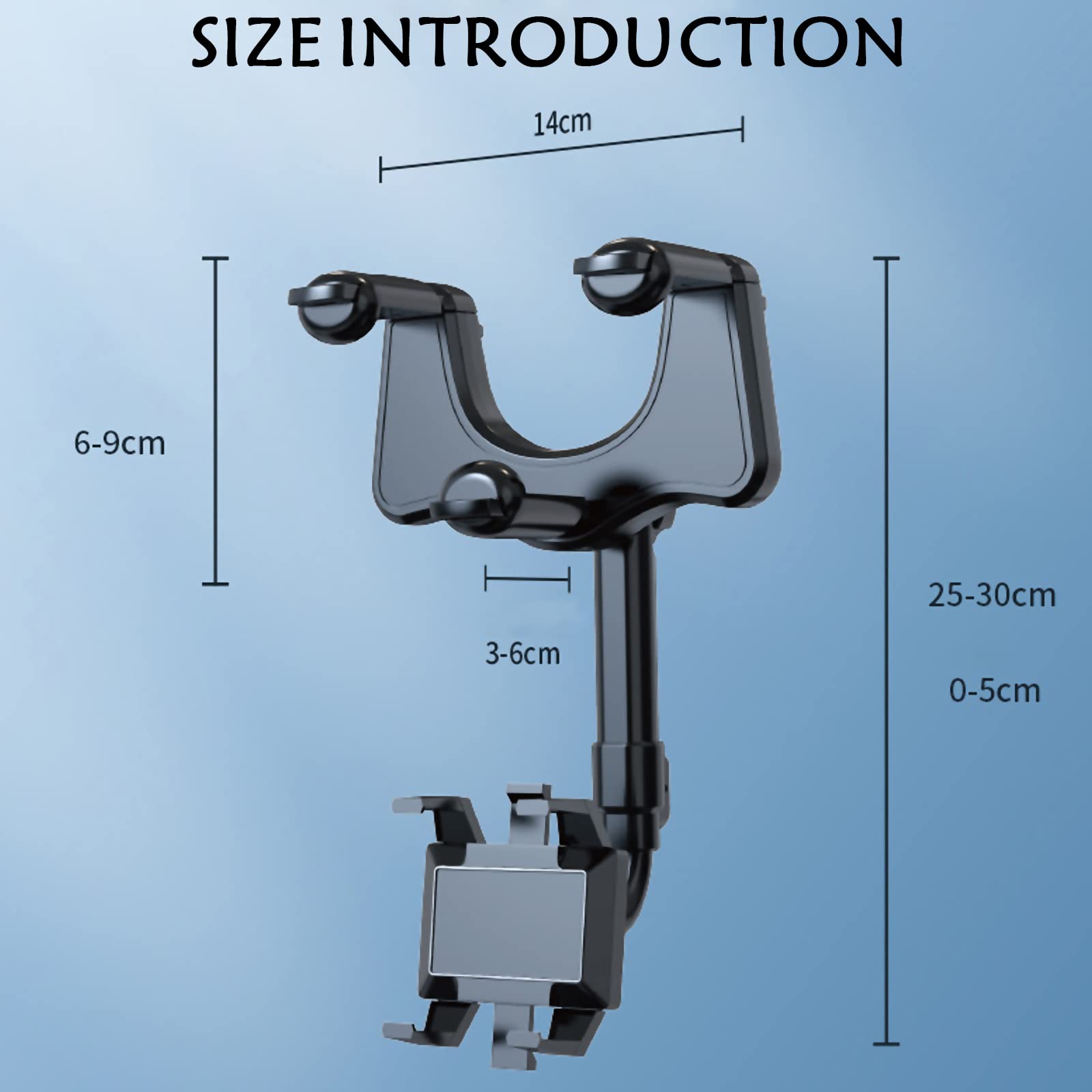 360° Rotatable & Telescopic Car Phone Holder - Universal Smartphone Mount for iPhone, Samsung, Google Pixel - PVC Material, Easy Install & Remove - Perfect for GPS Navigation, Hands-Free Calls & Music Streaming