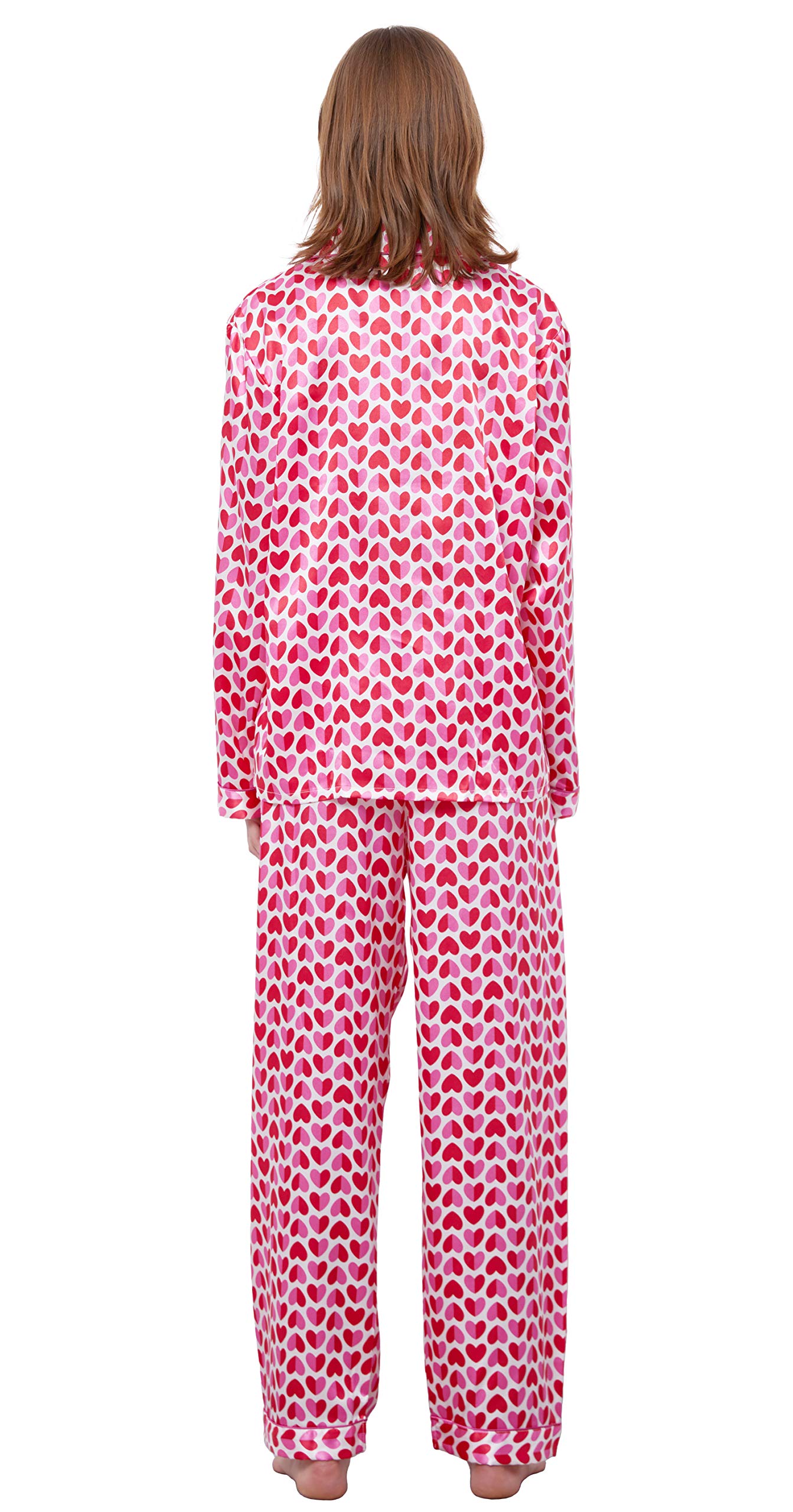 Women's Classic Satin Pajama Set - Soft Sleepwear & Loungewear for Comfortable Nights - Perfect for Relaxing at Home, Spa Days, and Gift Giving