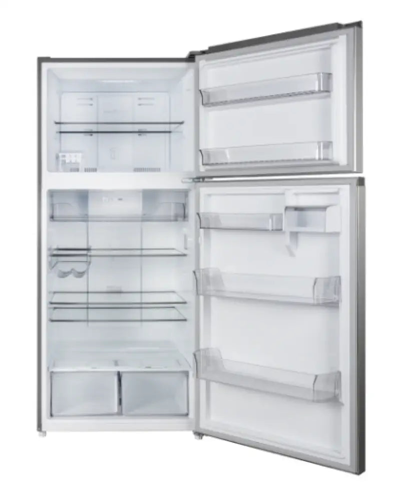CHiQ CTM512NSS5E 515L Stainless Steel Top Mount Refrigerator - Energy Efficient Large Capacity Fridge for Home, Kitchen, Restaurant & Office Use