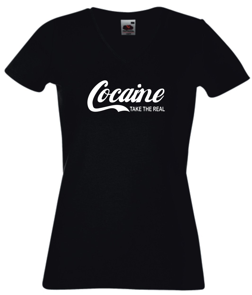 Black Dragon V-Neck T-Shirt for Women - JDM Style for Casual Wear
