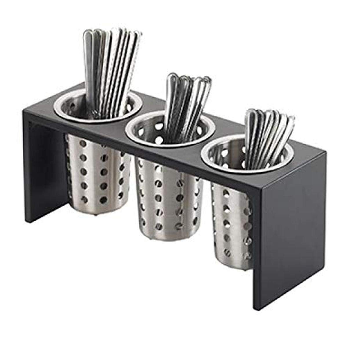 3-Tier Stainless Steel Condiment & Utensil Organizer - 16