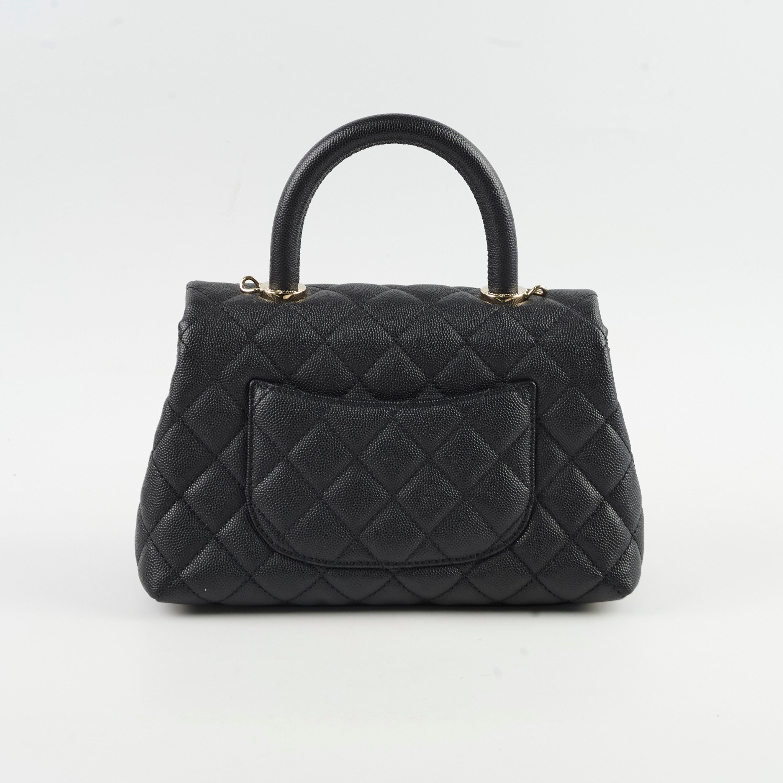 Chanel Small Coco Handle Bag in Black Caviar Leather - Perfect for Evening Events & Luxury Fashion Accessories