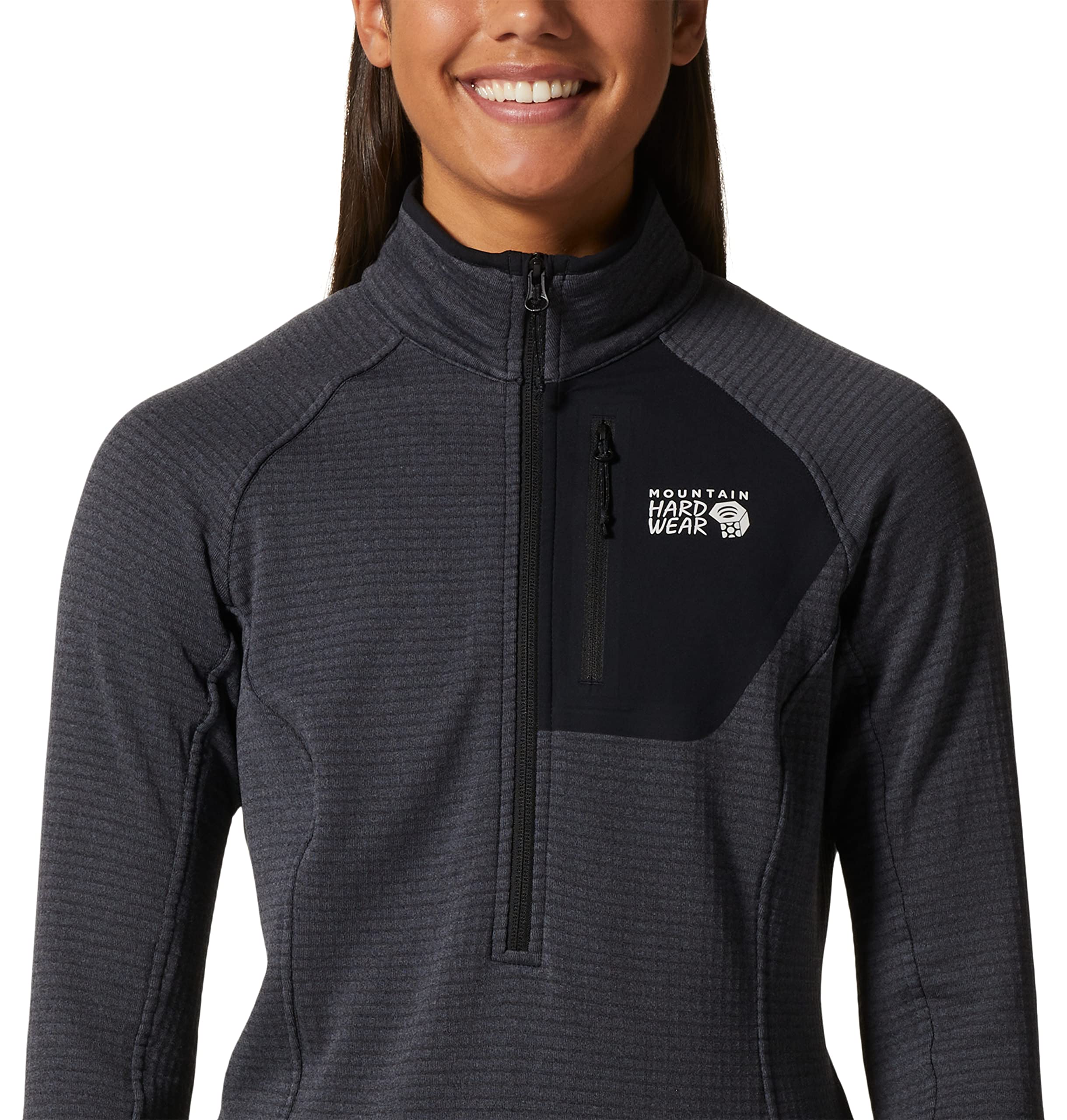Mountain Hardwear Women's Polartec Power Grid Half Zip Jacket - Lightweight Fleece Pullover for Hiking, Camping & Outdoor Activities | Breathable & Moisture-Wicking Mid Layer for Cold Weather