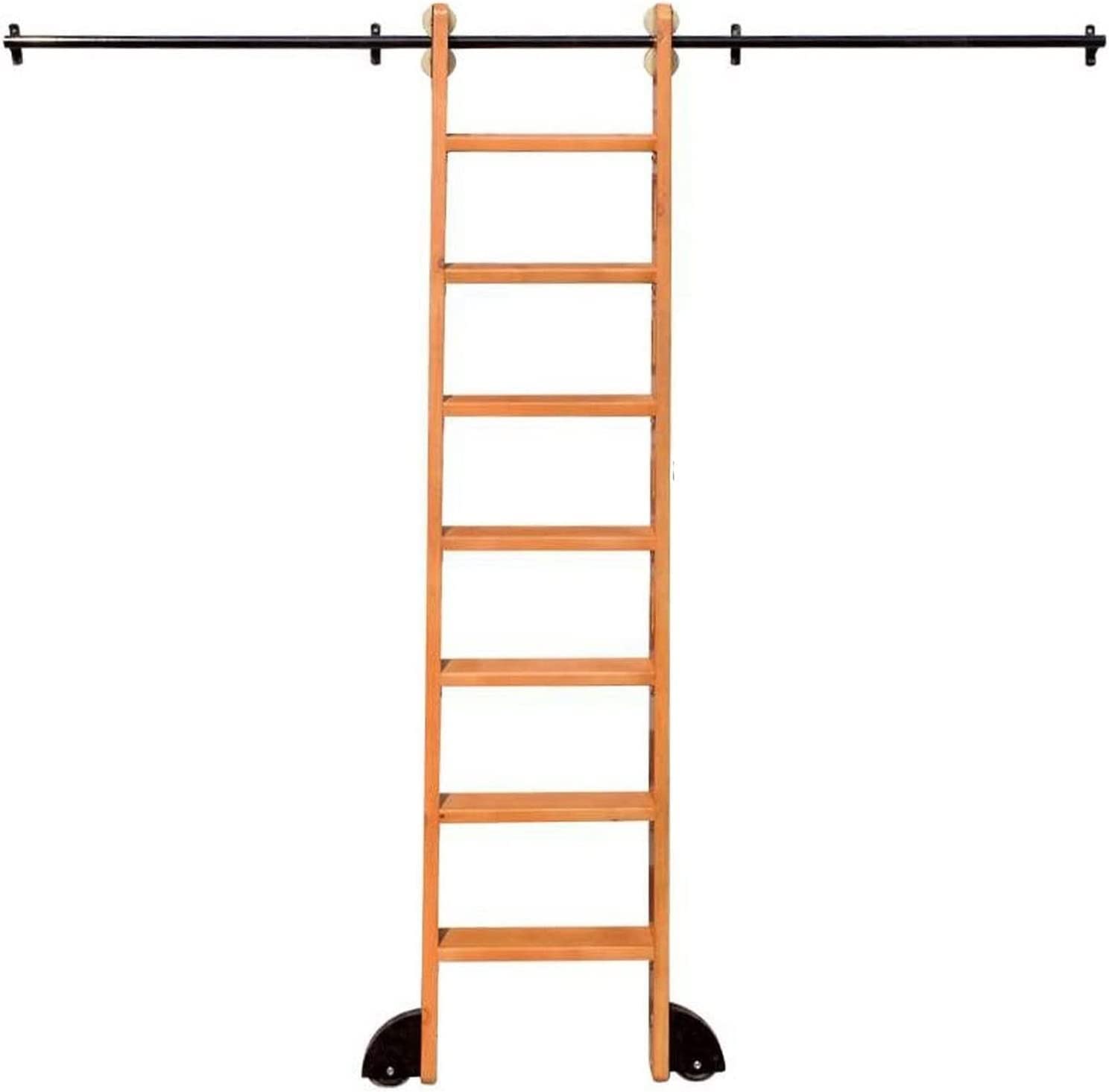 **Barn Door Hardware Kit - Sliding Door Track System 3.3ft to 20ft with Heavy-Duty Roller Wheels for Floor Mount (No Ladder Needed) - Perfect for Library, Closet, or Room Divider**