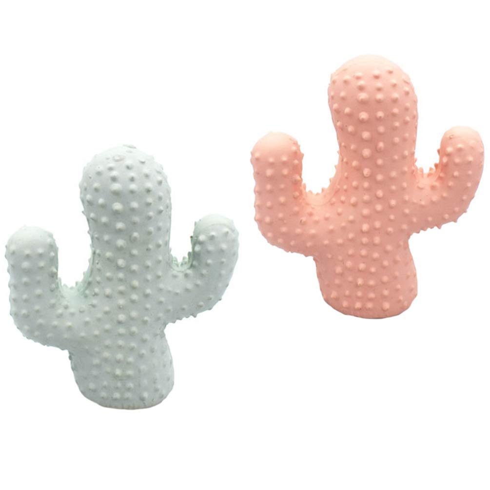 POPETPOP 2Pcs Dog Teething Toys - Puppy Molar Chew Squeaky Interactive Toys for Small Medium Dogs | Teething Relief, Teeth Cleaning & Stress Relief | Perfect for Training, Playtime & Dental Care