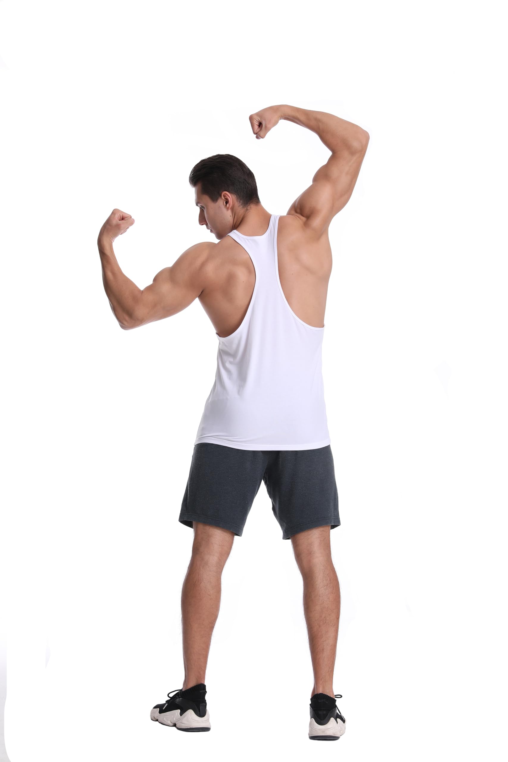 Men's 3 Pack Y-Back Tank Tops - Breathable Workout Gym Shirts for Bodybuilding & Fitness - Sleeveless Muscle Tees for Running, Weightlifting & Summer Wear