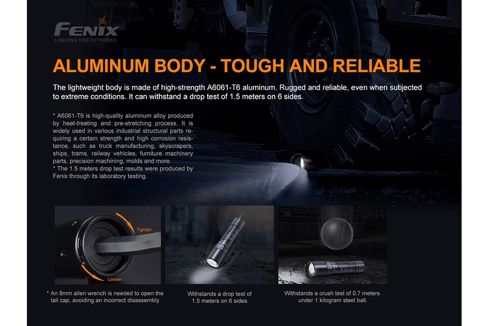 Fenix WF30RE Intrinsically Safe Flashlight - 280 Lumens LED Flashlight for Hazardous Areas | Perfect for Oil Rig, Mining, Chemical Plant & Emergency Use
