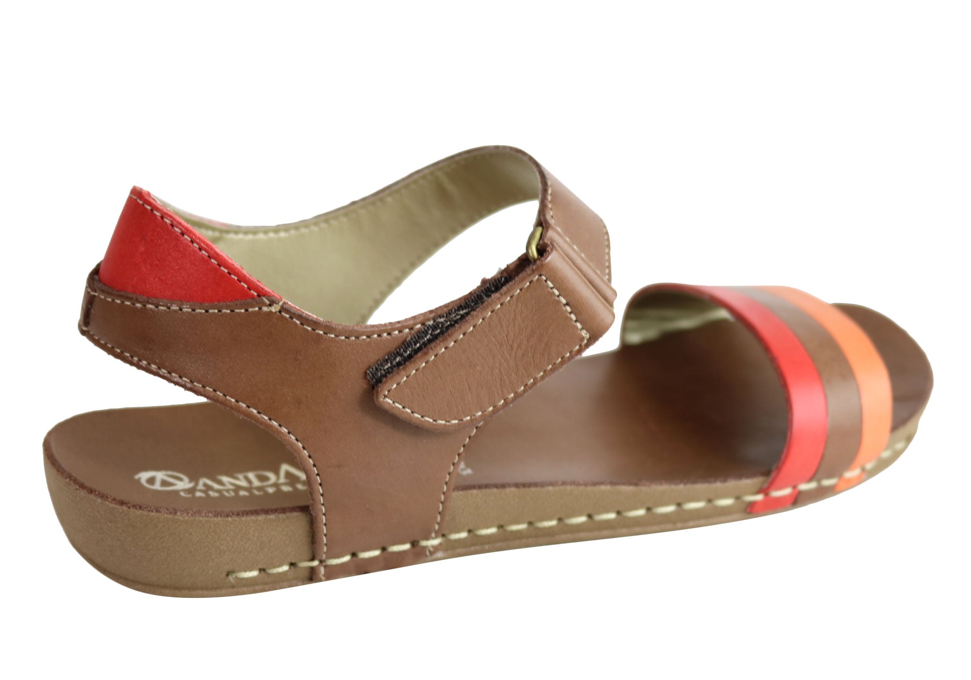 Andacco Canni Women's Comfortable Flat Leather Sandals - Handmade in Brazil - Perfect for Beach, Vacation & Summer Outfits