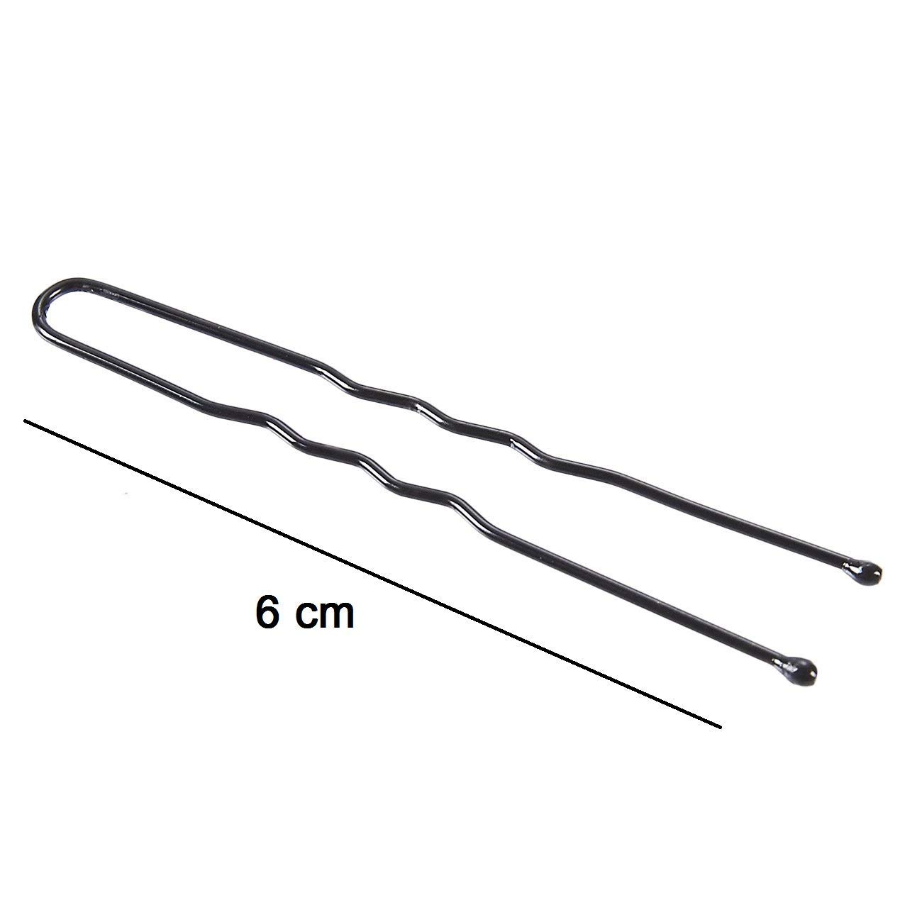 Gogi Enterprises U-Shaped Hair Pins - 100 Pack Black 2 Inch Bobby Pins for Updos, Buns & Hairstyling - Secure Hair Clips for Women, Bridal & Professional Salon Use