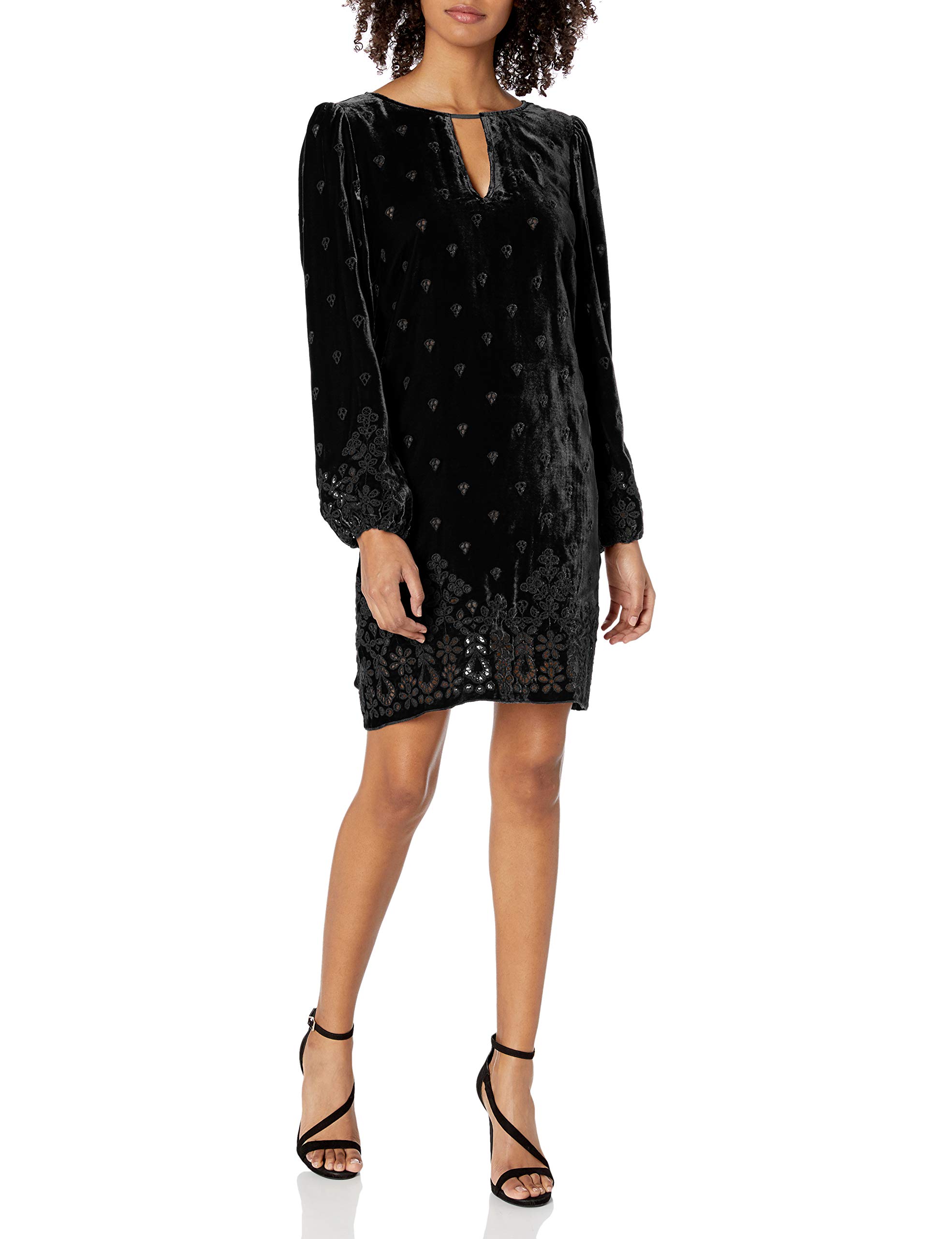 For Love and Liberty Women's Long Sleeve Velvet Mini Dress - Elegant Party & Holiday Outfit for Date Night, Christmas, and Special Occasions