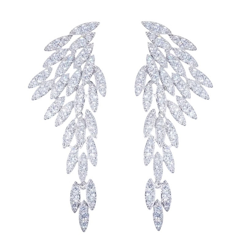 Crystal Drop Earrings for Women - Elegant Chandelier Earrings with Sparkling CZ Crystals | Perfect for Parties, Weddings & Evening Events