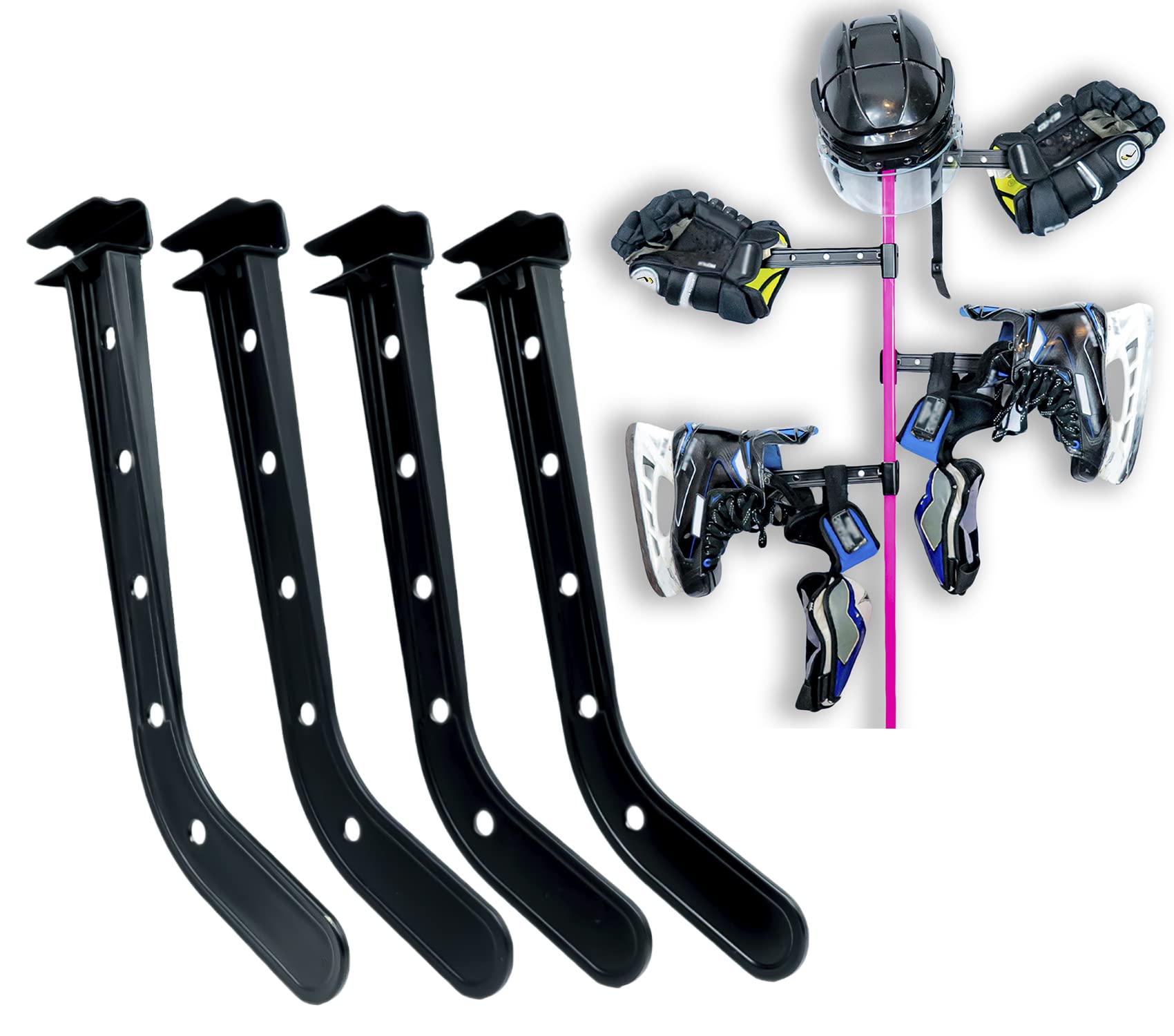 Portable Hockey Stick Equipment Drying Rack - Quick-Dry Sports Gear Organizer for Hockey Sticks, Gloves & Clothing | Perfect for Locker Rooms, Home & Travel Use