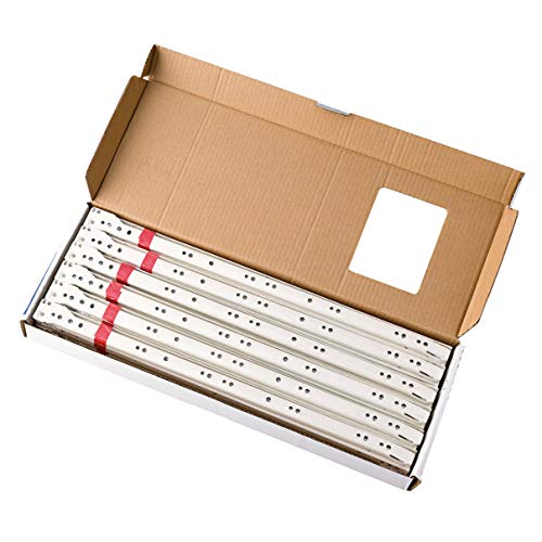 Brainerd 12-Pack 20.5-inch Self-Closing Drawer Slides - Heavy Duty Ball Bearing Slides for Kitchen Cabinets, Office Furniture & DIY Projects