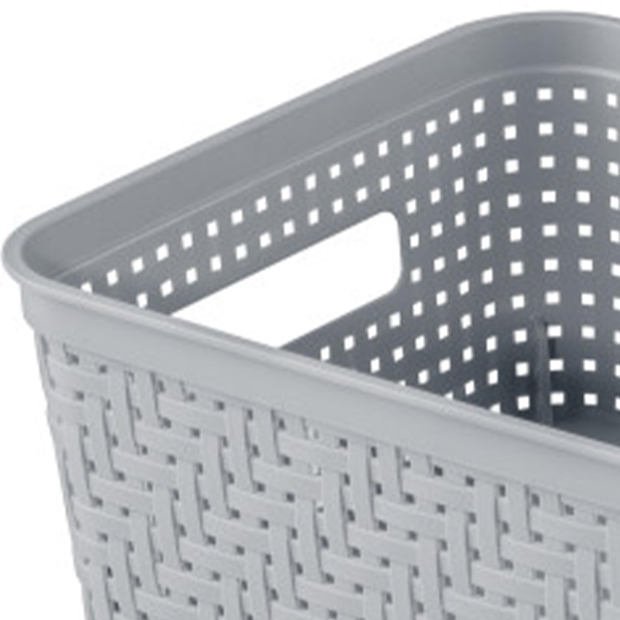 Sterilite 32-Pack Plastic Storage Bins with Lids - Organize Short Stackable Baskets for Home, Office & Closet Organization - Durable Cement Gray Containers for Toys, Clothes & Craft Supplies