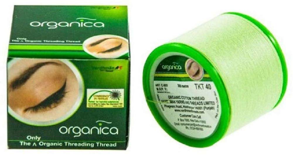 2-Pack Organic Face & Eyebrow Threading Thread - 100% Natural Cotton for Smooth Hair Removal - Perfect for Salon & Home Use