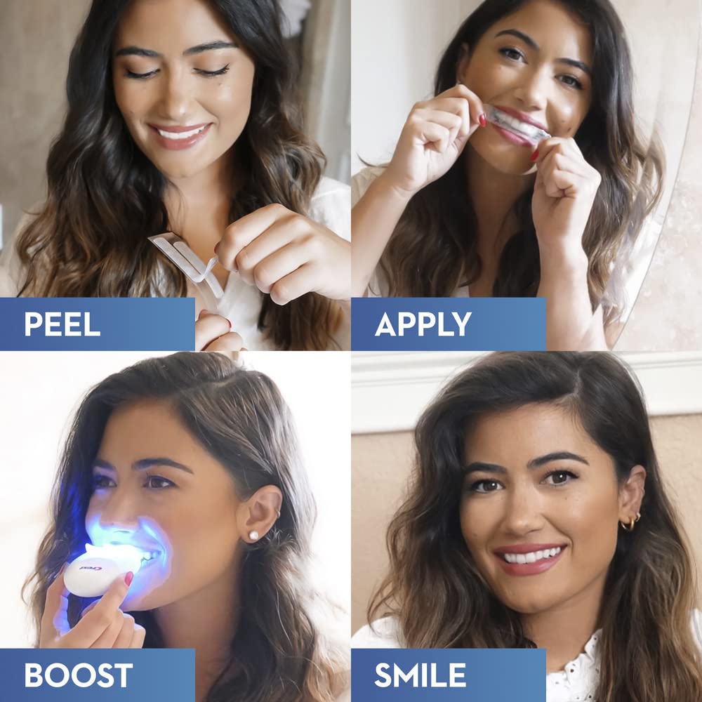 Crest 3D Whitestrips Professional Teeth Whitening Kit with LED Accelerator Light - 40 Strips (20 Treatments) for Brighter Smile - At Home Teeth Whitening for Special Occasions & Daily Confidence Boost