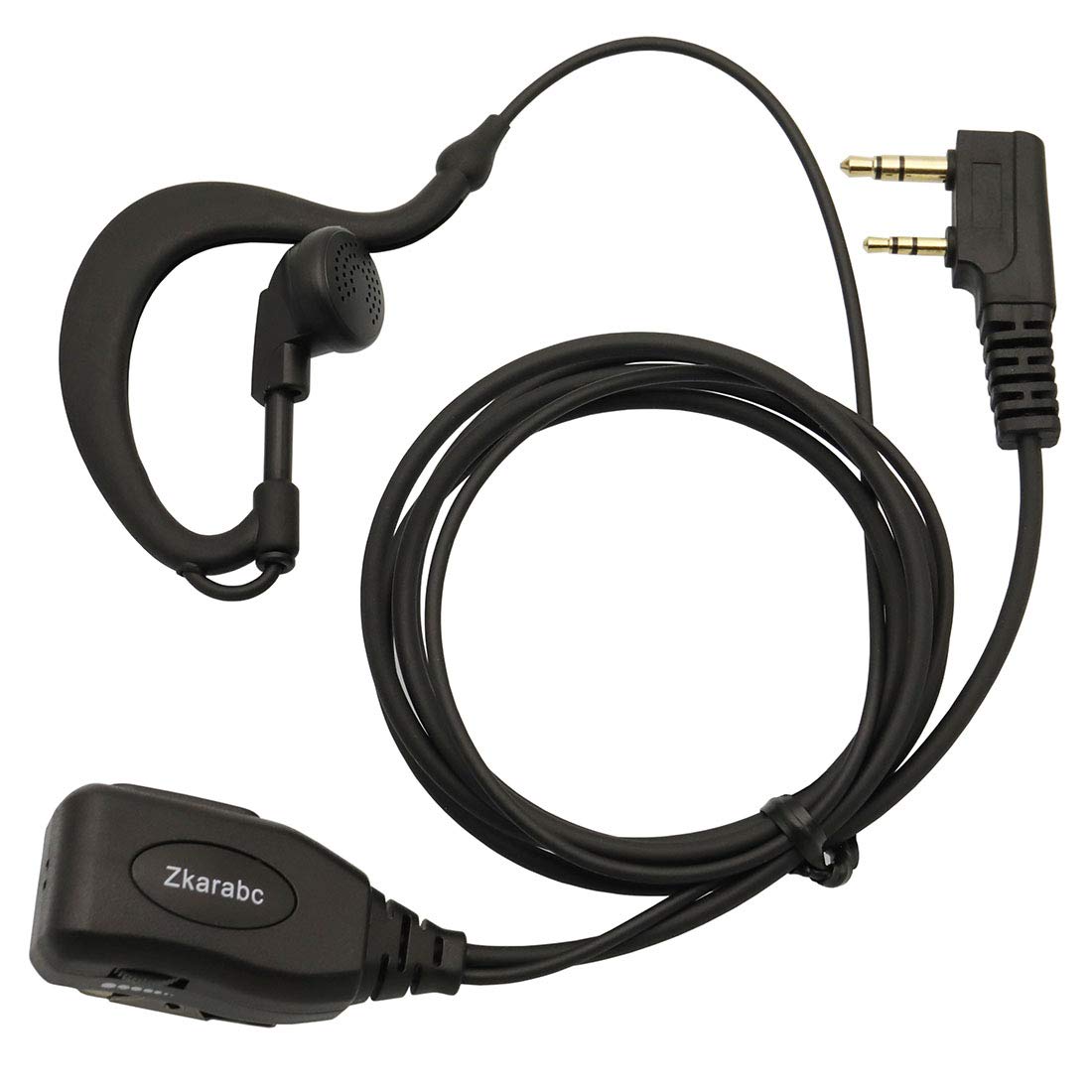10 Pack Walkie Talkie Earpiece with Mic - G Shape Adjustable Volume Headset for Kenwood BF-888S, UV-5R, Retevis H-777, RT22, Puxing & Wouxun Radios | Perfect for Security, Construction & Outdoor Activities