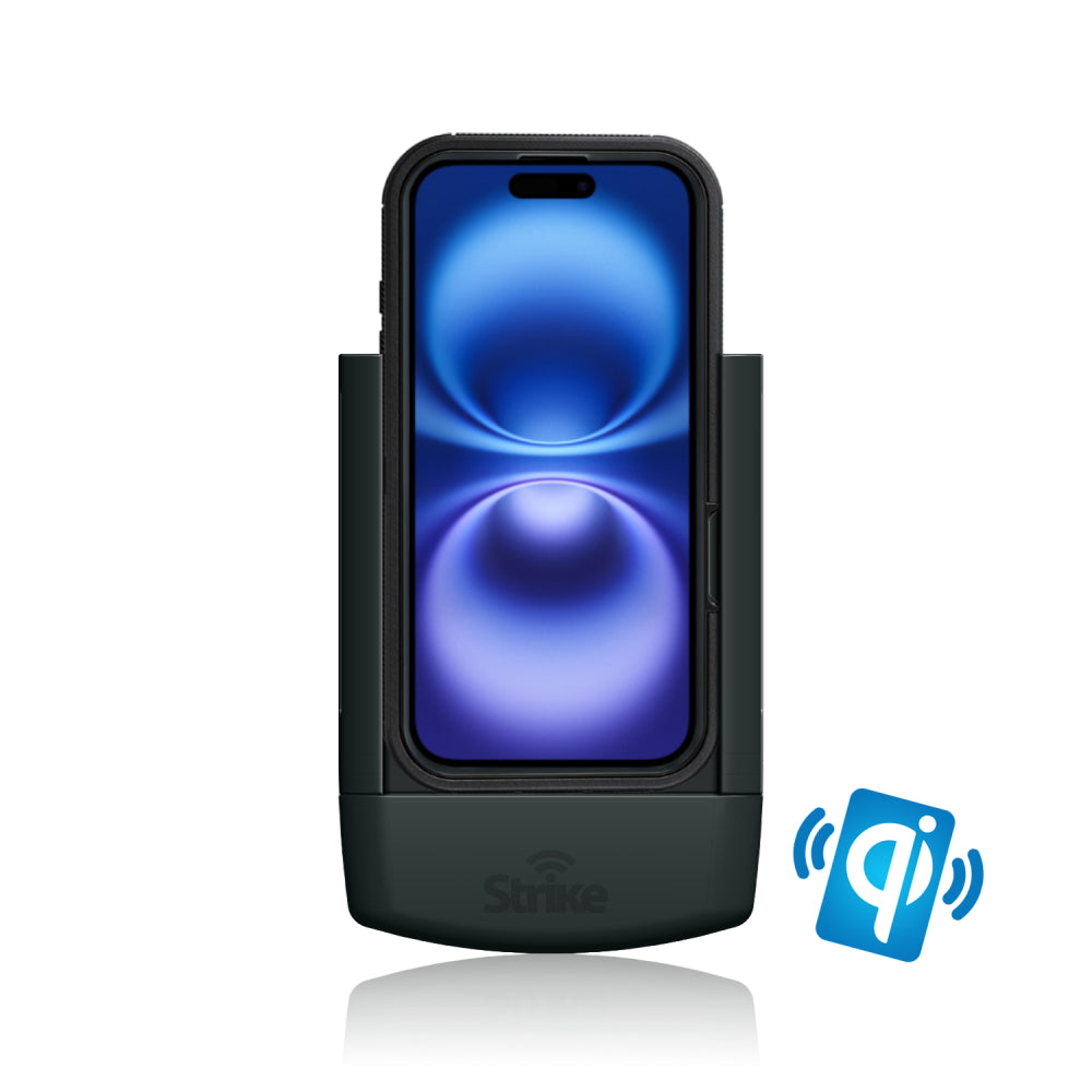 iPhone 16 Car Mount with Wireless Charging - Compatible with Strike Rugged Case, DIY Installation - Perfect for Hands-Free Driving & Road Trips