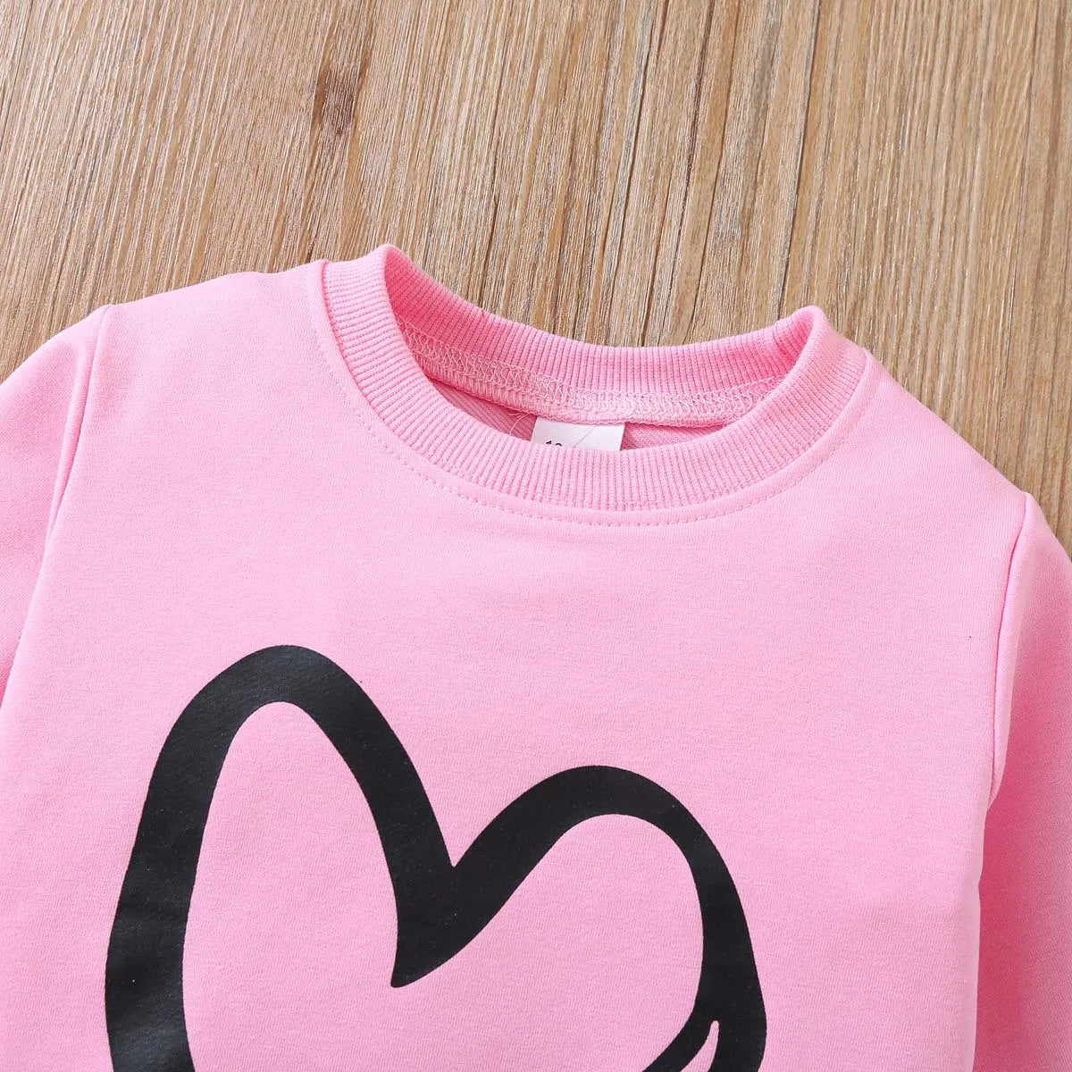 Girls' Long Sleeve Love Print Blouse & Cotton Pants Set - Valentine's Day Kids Fashion Outfit for Autumn | Casual Wear for School, Playdates & Family Photos