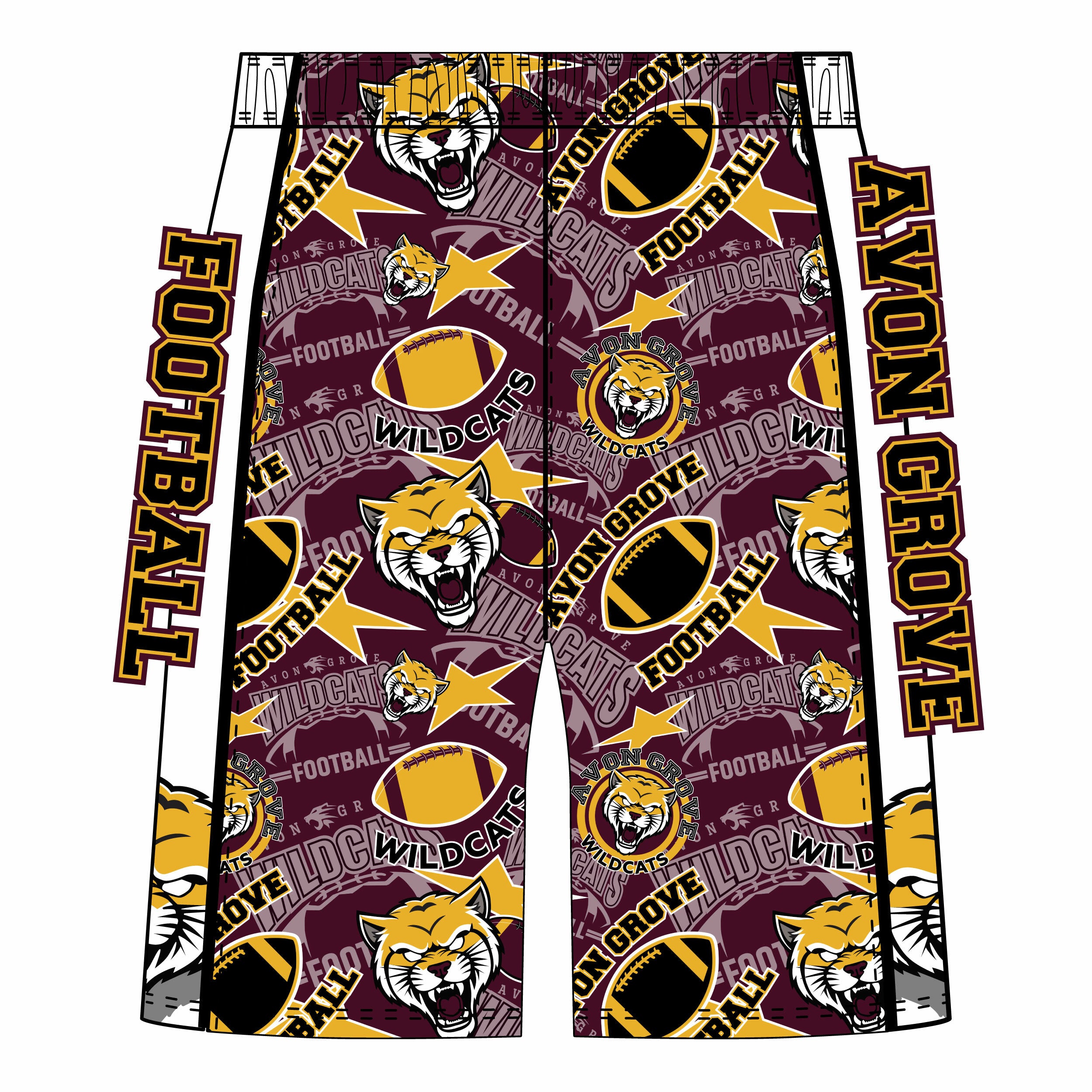 **Avon Grove Football Shorts for Boys & Men – Breathable, Lightweight & Durable – Perfect for Training, Games & Casual Wear**