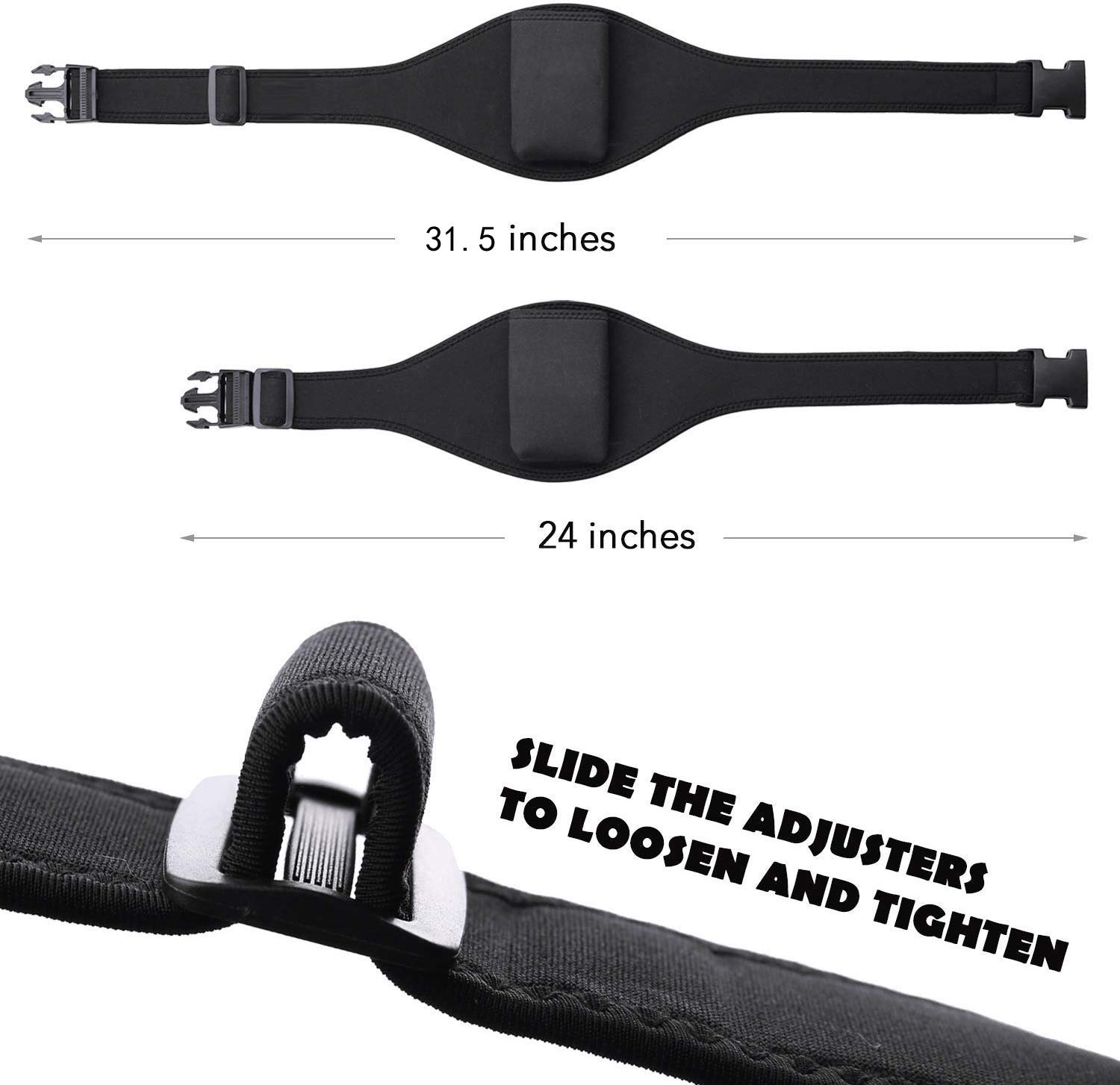 Fitness Instructor Mic Belt - Vertical Microphone Transmitter Carrier for Gym Classes, Public Speaking, Theater & Yoga Teachers | Durable Hands-Free Wireless Mic Holder for Spin, Pilates & Group Fitness