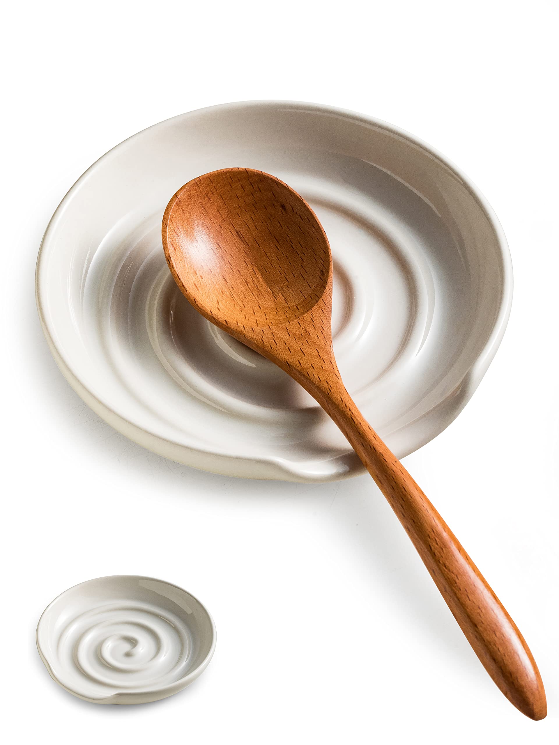Ceramic Spoon Rest for Stove Top - Kitchen Utensil Holder for Spatula, Coffee Spoon & Cooking Tools | Durable White Spoon Cradle | Perfect Kitchen Accessory & Christmas Gift for Home Cooks (Great for Stovetop Cooking, Baking & Meal Prep)