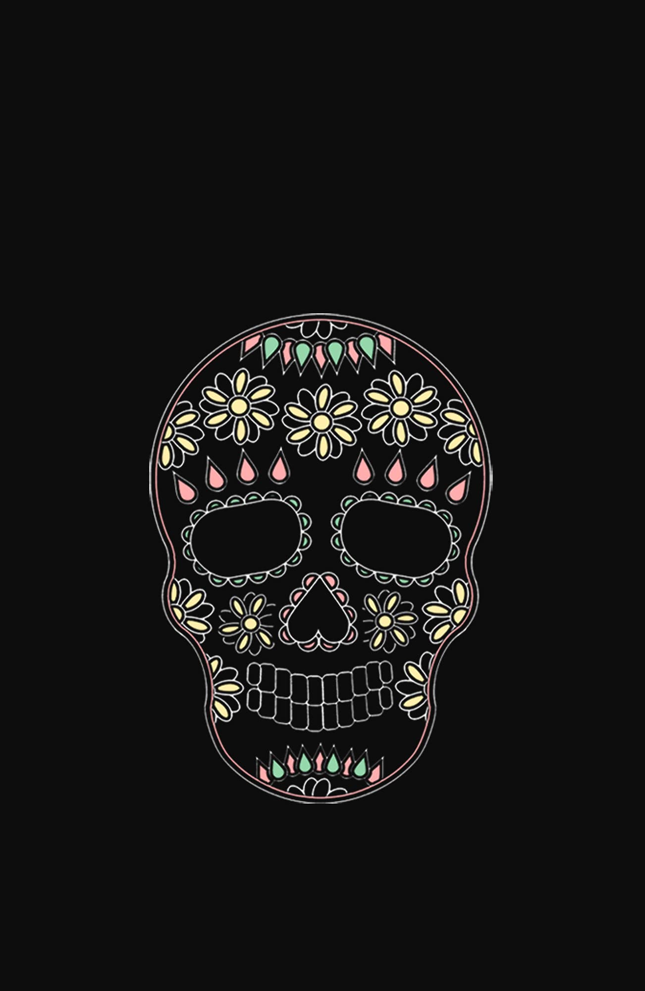 Women's Sugar Skull Racerback Tank Top - Gym & Summer Wear