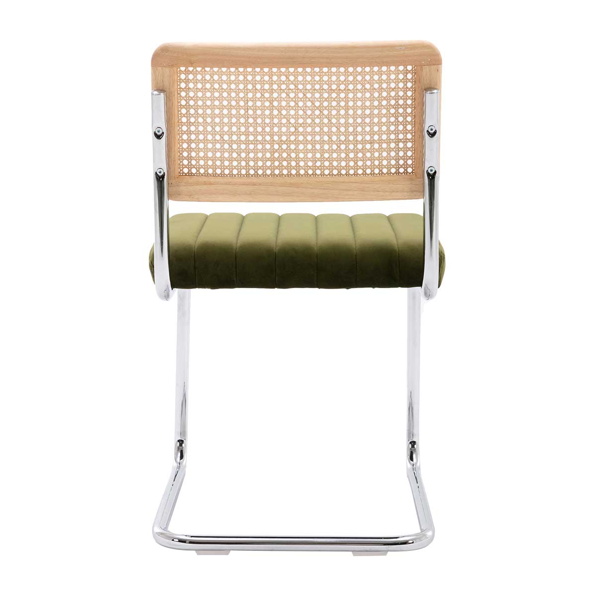 Stylish Blake Rattan Fabric Dining Chair - Modern Woven Rattan Seat with Upholstered Cushion - Perfect for Indoor Dining Room, Kitchen, Patio & Outdoor Entertaining
