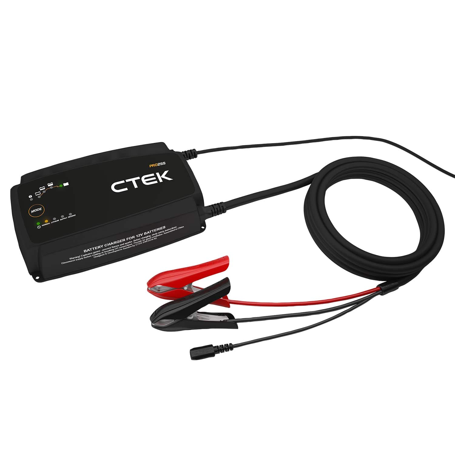CTEK PRO25S 12V Battery Charger & Maintainer for Cars, Trucks, Motorcycles - Lithium Ion Charger with Recondition Mode & Desulfator - Perfect for Winter Storage & Vehicle Maintenance