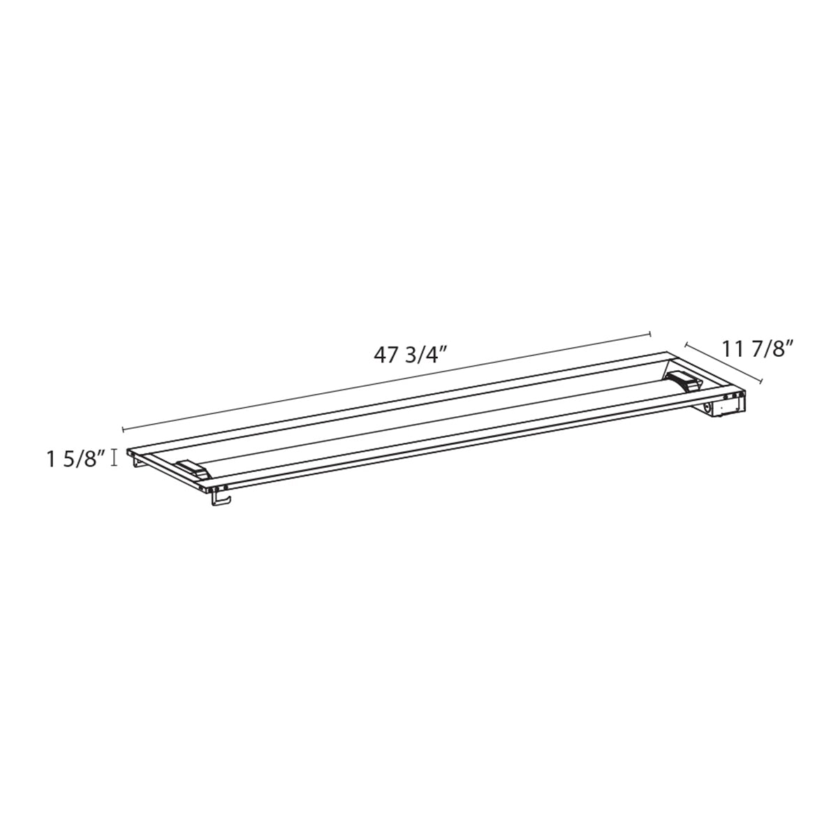 1x4 LED Troffer Light Fixture - 4100 Lumens, 30W, 3500K/4000K/5000K CCT, Battery Backup - Perfect for Office, Warehouse & Commercial Lighting