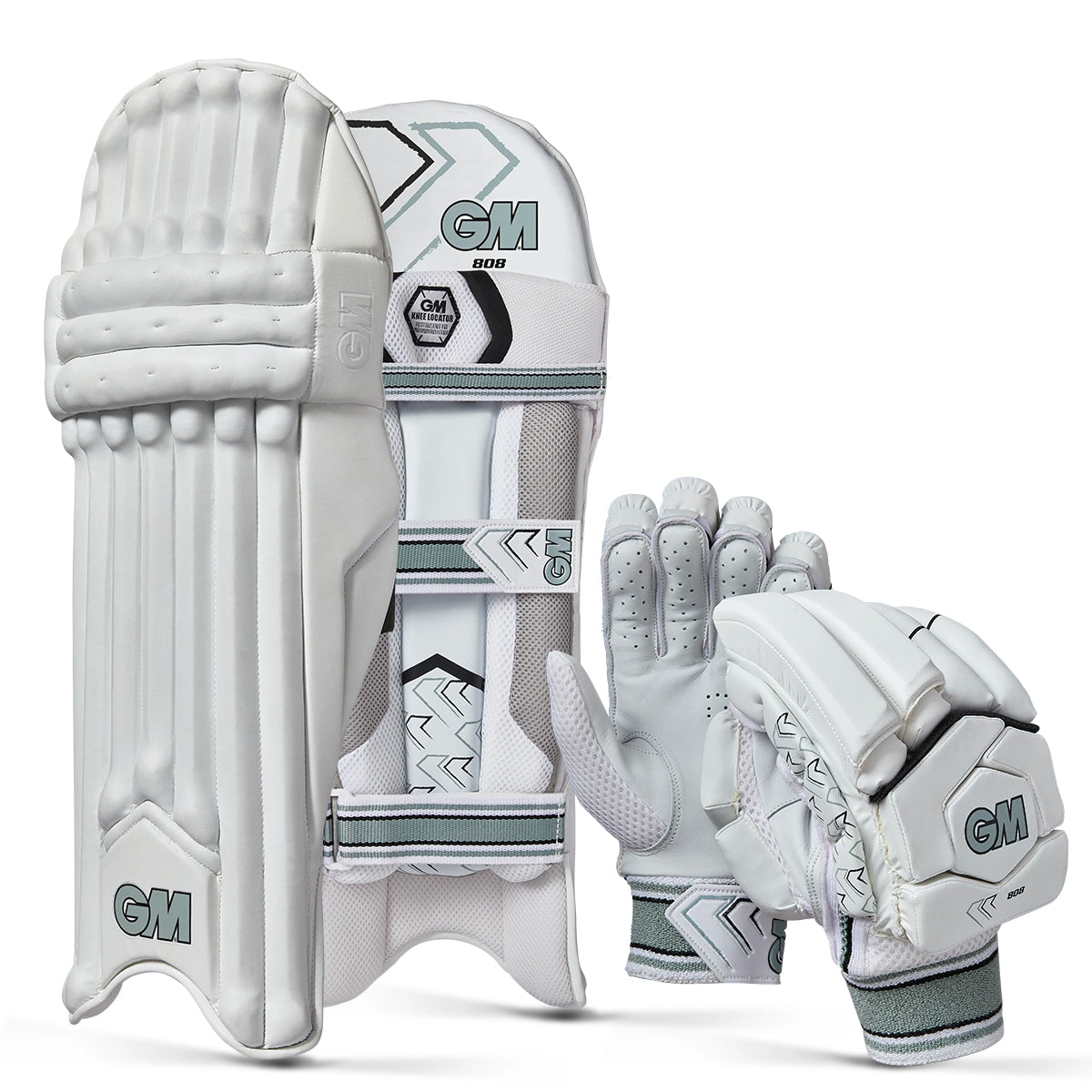 Gunn & Moore 808 Cricket Batting Gloves & Pads Set 2024 | Premium Cricket Protective Gear for Practice & Matches | Perfect for Club & Professional Players