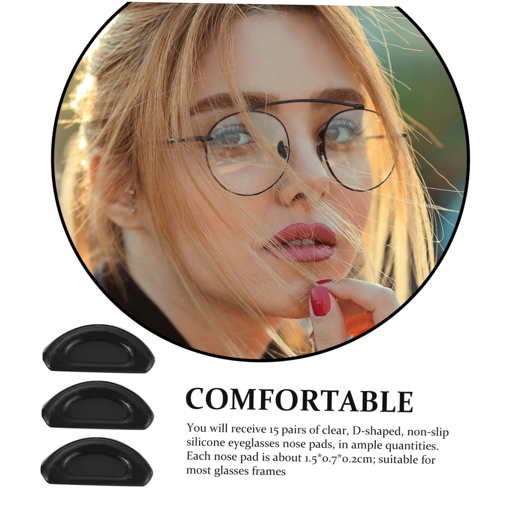 SOLUSTRE 75 Pairs Soft Silicone Glasses Nose Pads Replacement Kit - Black Comfortable Nose Pads for Eyeglasses Repair & Accessories - Perfect for Reading Glasses, Sunglasses & Computer Glasses