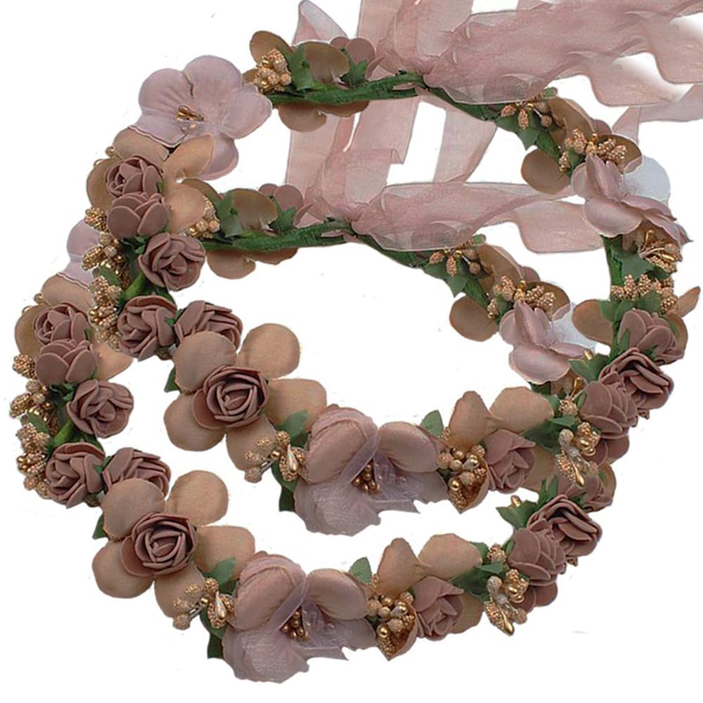 Handmade Rattan Vine Flower Crown Headband - Floral Wreath Garland for Beach Weddings, Bridal Hair Accessories, Boho Party Decor (2 Pack, Coffee Brown) | Perfect for Boho Weddings, Summer Festivals & Photo Shoots