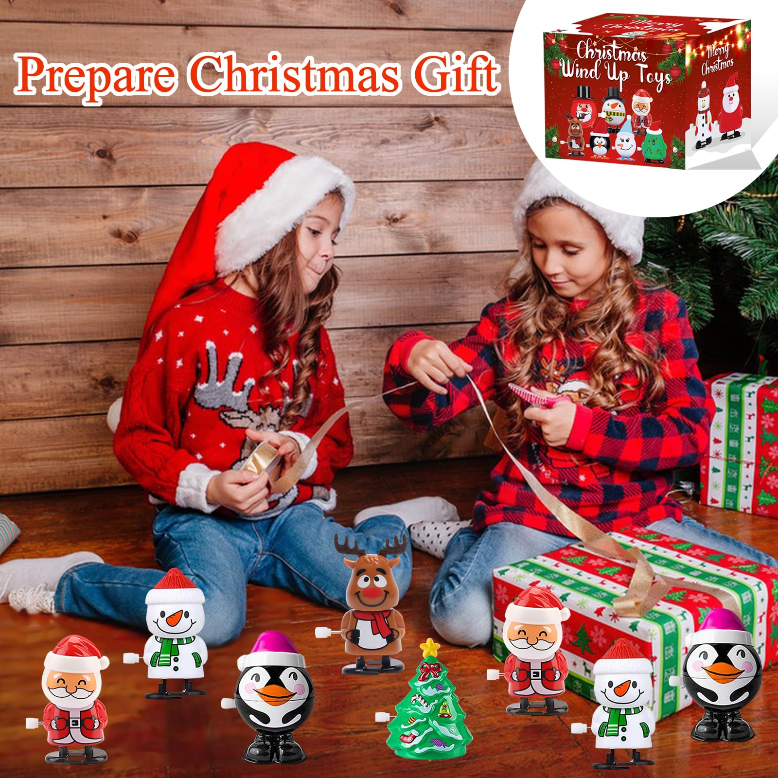 5 Pack Christmas Wind Up Toys - Fun Holiday Stocking Stuffers for Kids, Christmas Party Favors & Gifts | Perfect for Holiday Celebrations, Classroom Rewards & Festive Playtime