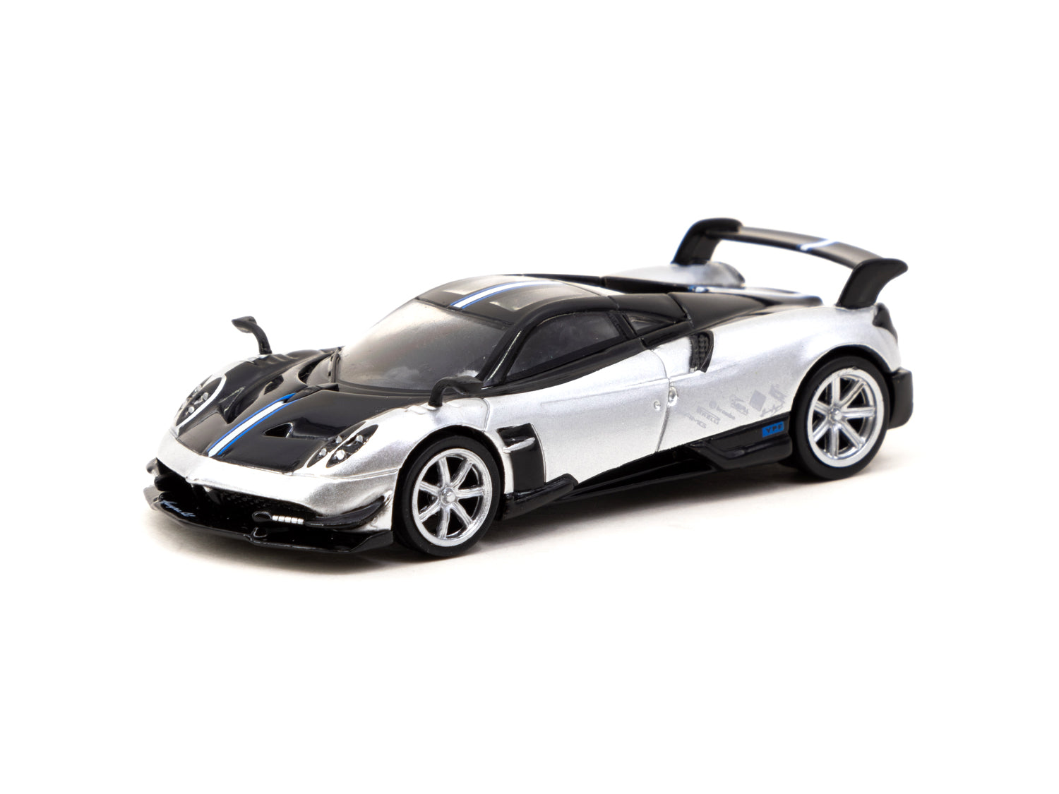 Tarmac Works 1/64 Pagani Huayra BC Grigio Mercurio Diecast Model Car - Premium Collectible for Car Enthusiasts - Perfect for Display, Gifts, and Racing Collections
