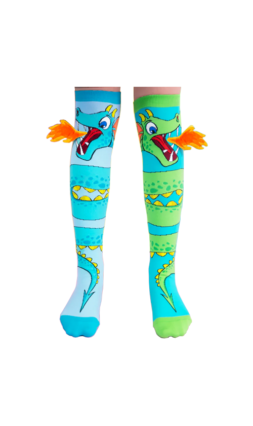 Madmia Dragon Socks for Men Women - Cool Fantasy Novelty Crew Socks - Perfect for Cosplay, Gifts, and Anime Fans