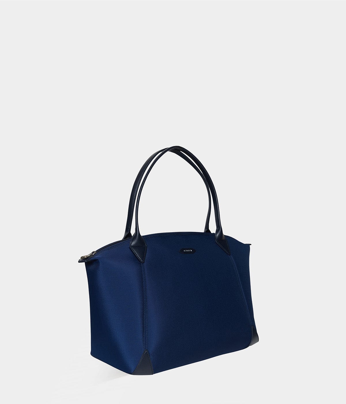 Eco-Friendly Recycled Nylon & Apple Leather Weekender Travel Bag - Navy Blue Carry-On Duffle for Weekend Getaways, Business Trips & Gym Essentials