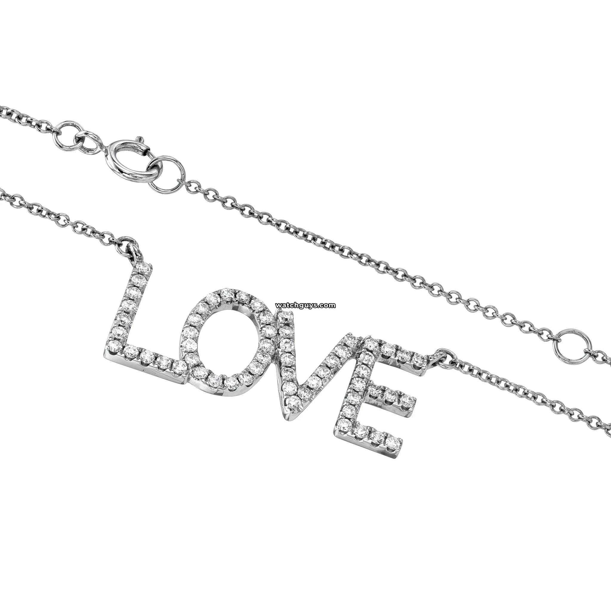18k White Gold Diamond Pendant Necklace for Women - Elegant Love Heart Jewelry Gift for Anniversary, Valentine's Day & Special Occasions