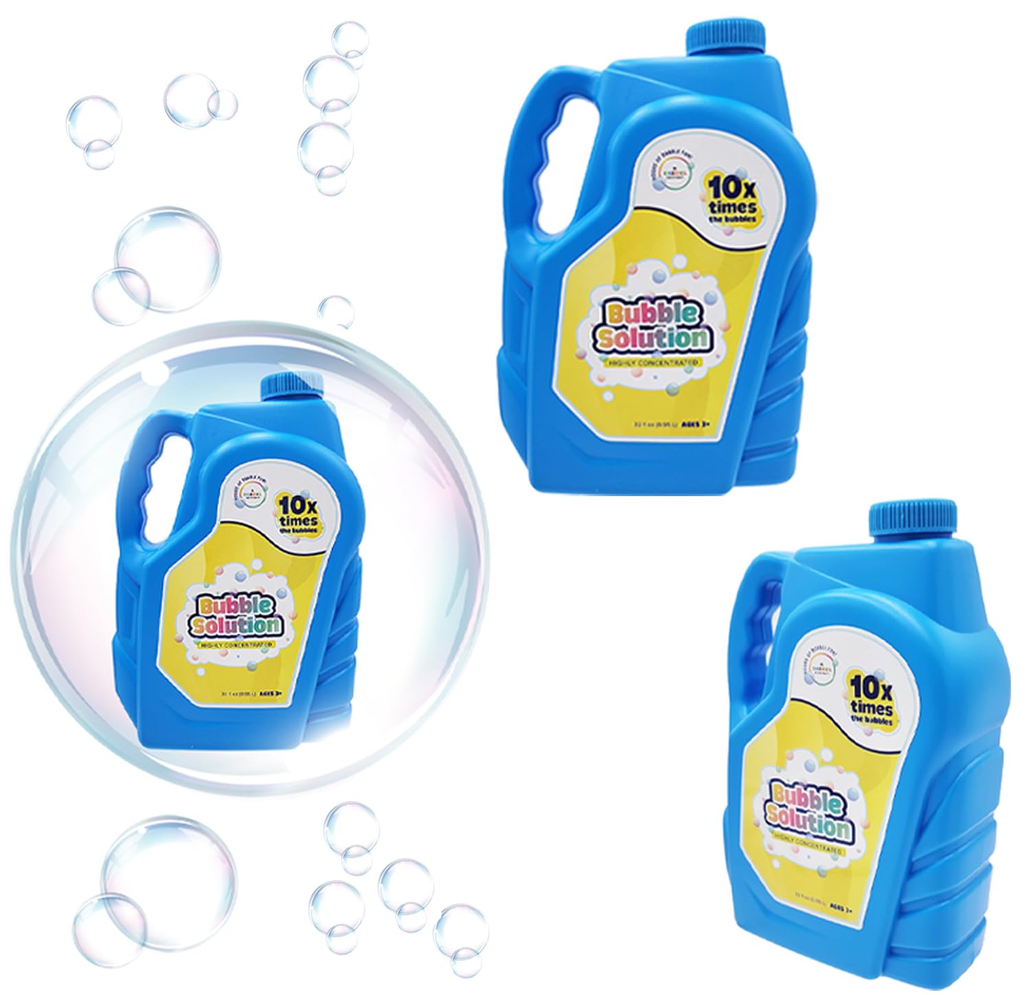 Non-Toxic Bubble Solution Refill 32oz - for Bubble Machines & Toys (2-Pack) - Perfect for Parties & Outdoor Play
