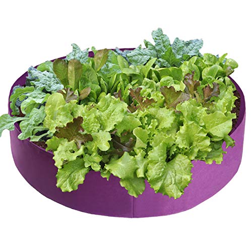 50 Gallon Round Fabric Grow Bag for Plants, Flowers & Vegetables - Breathable Garden Plant Bed, Raised Planting Container - Ideal for Indoor/Outdoor Gardening, Balcony & Patio Use