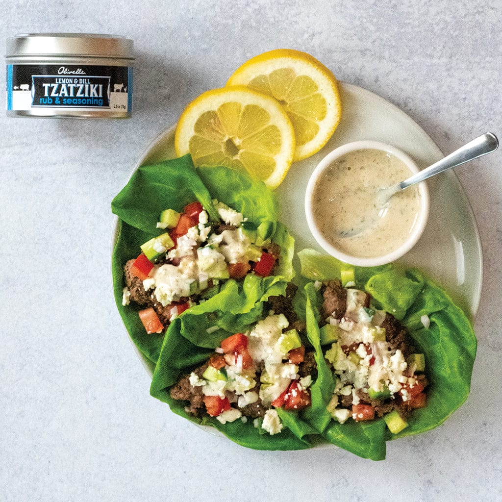 Olivelle Lemon & Dill Tzatziki Rub - Greek Seasoning Blend for Chicken, Fish & Vegetables | Perfect for Grilling, Roasting & Mediterranean Cooking