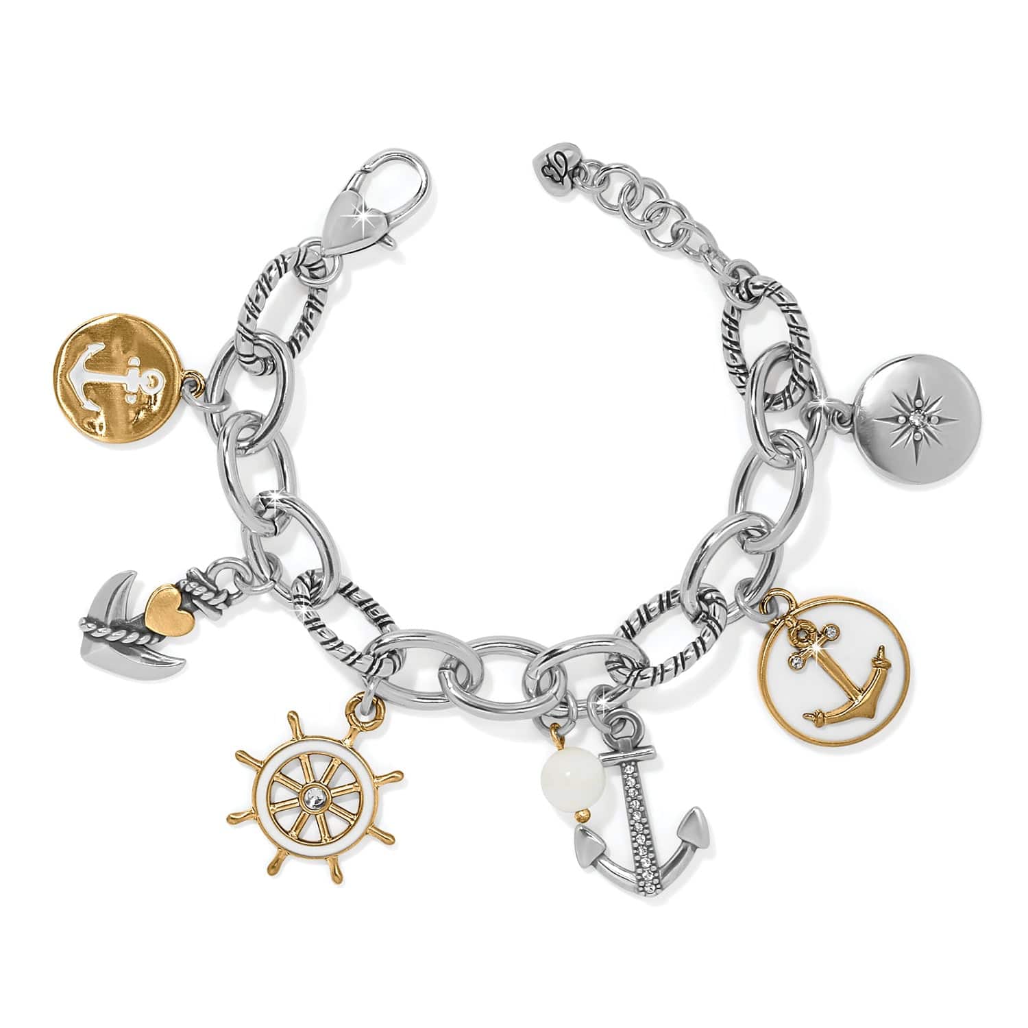 Anchors Aweigh Nautical Charm Bracelet for Women - Sailor Inspired Jewelry Gift for Beach Lovers & Marine Enthusiasts | Perfect for Summer Vacations, Boat Parties & Coastal Weddings
