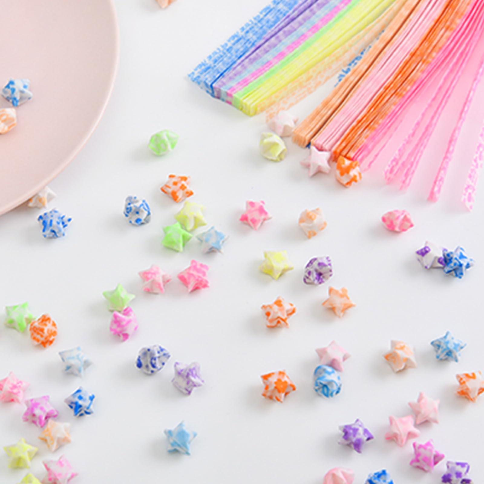 Luminous Origami Star Paper Strips - 12 Unique Patterns, 210 Sheets for DIY Handmade Crafts | Perfect for Gift Wrapping, Party Decorations & Creative Paper Art Projects
