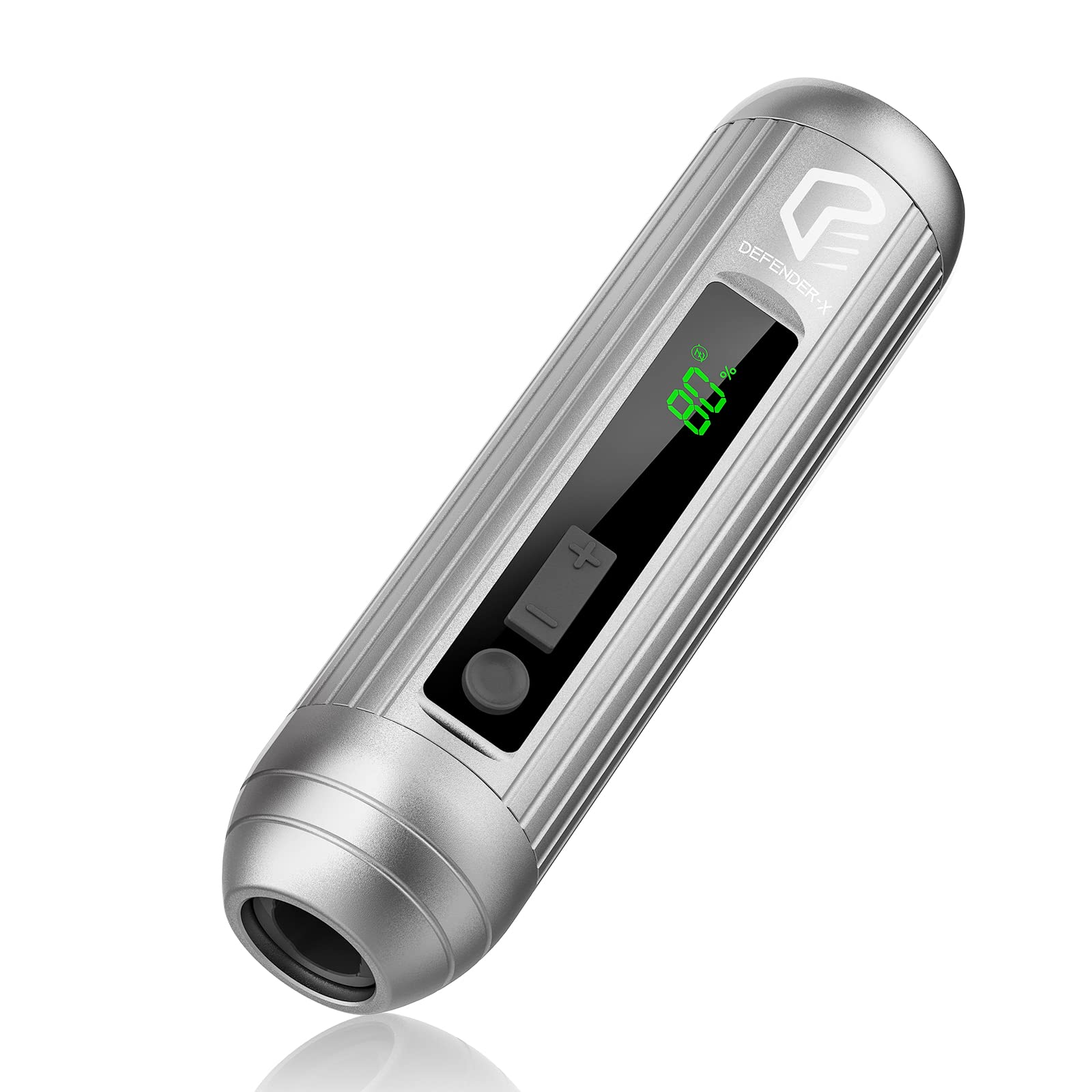 EZ Wireless Tattoo Machine 4.0mm - Professional One-Handed Rotary Tattoo Pen with 2000mAh Battery for Cartridge Needles - Perfect for Tattoo Artists & Beginners (Defender X Silver) | Ideal for Fine Line Work, Shading & Detailed Tattoo Designs