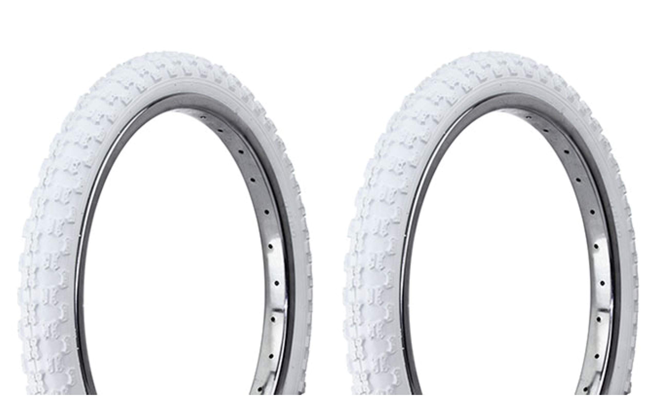 Lowrider Bike Tires - Pair of 18 x 2.125 White Wall Tires (143G) for Cruiser & Custom Bicycles | Premium Bicycle Parts & Accessories for Urban Commuting & Vintage Bike Restoration