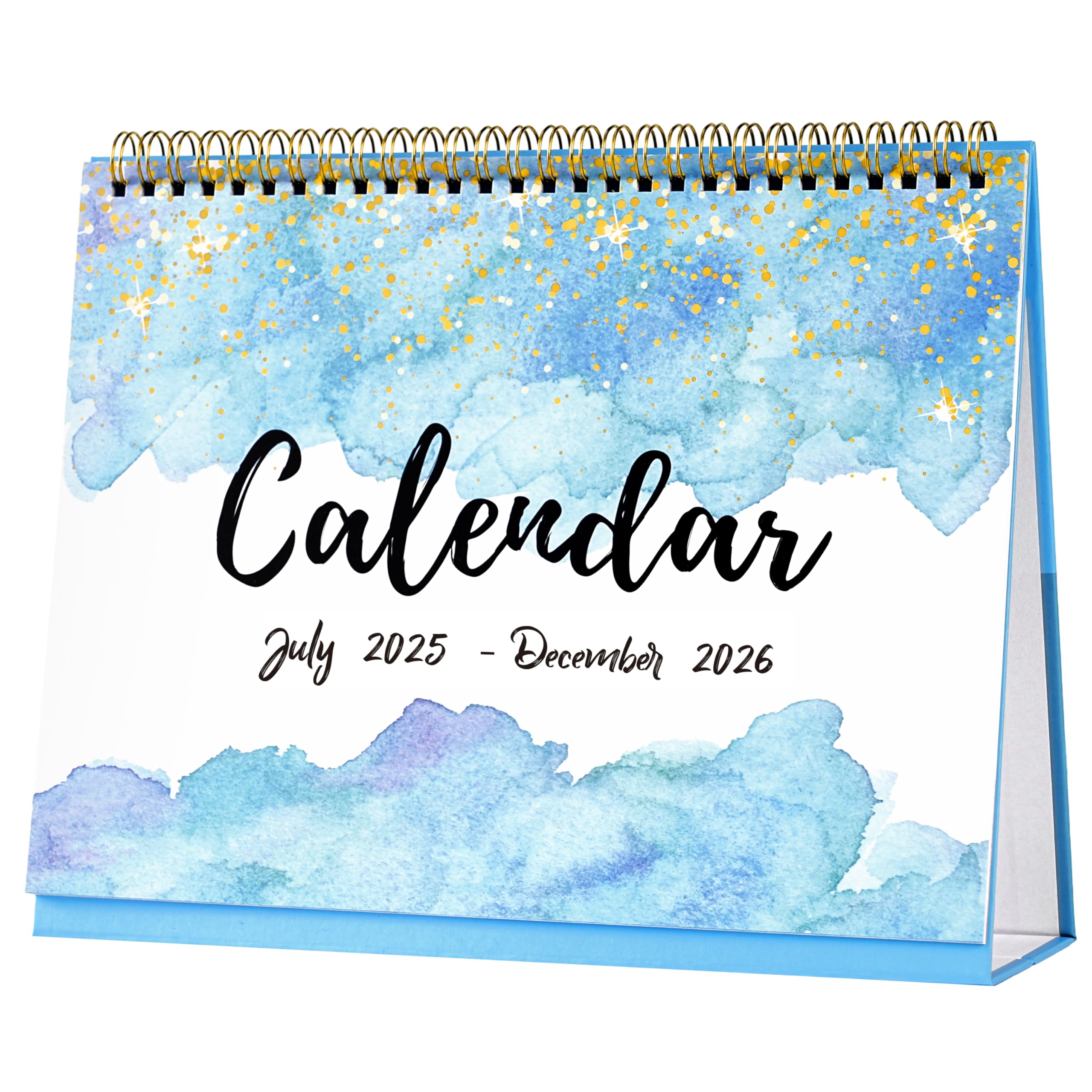 2025-2026 Desk Calendar with Memo Pages - 18 Month Standing Flip Calendar (July 2025 - December 2026) | 9.8