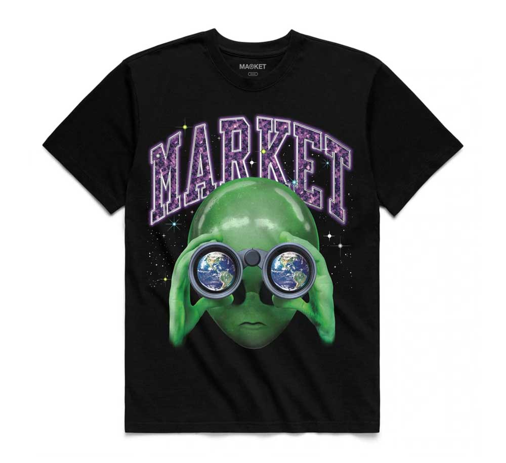 Alien Sightseeing Graphic Tee - Trendy UFO & Space Design T-Shirt for Men & Women - Perfect for Casual Wear, Street Style & Sci-Fi Fans