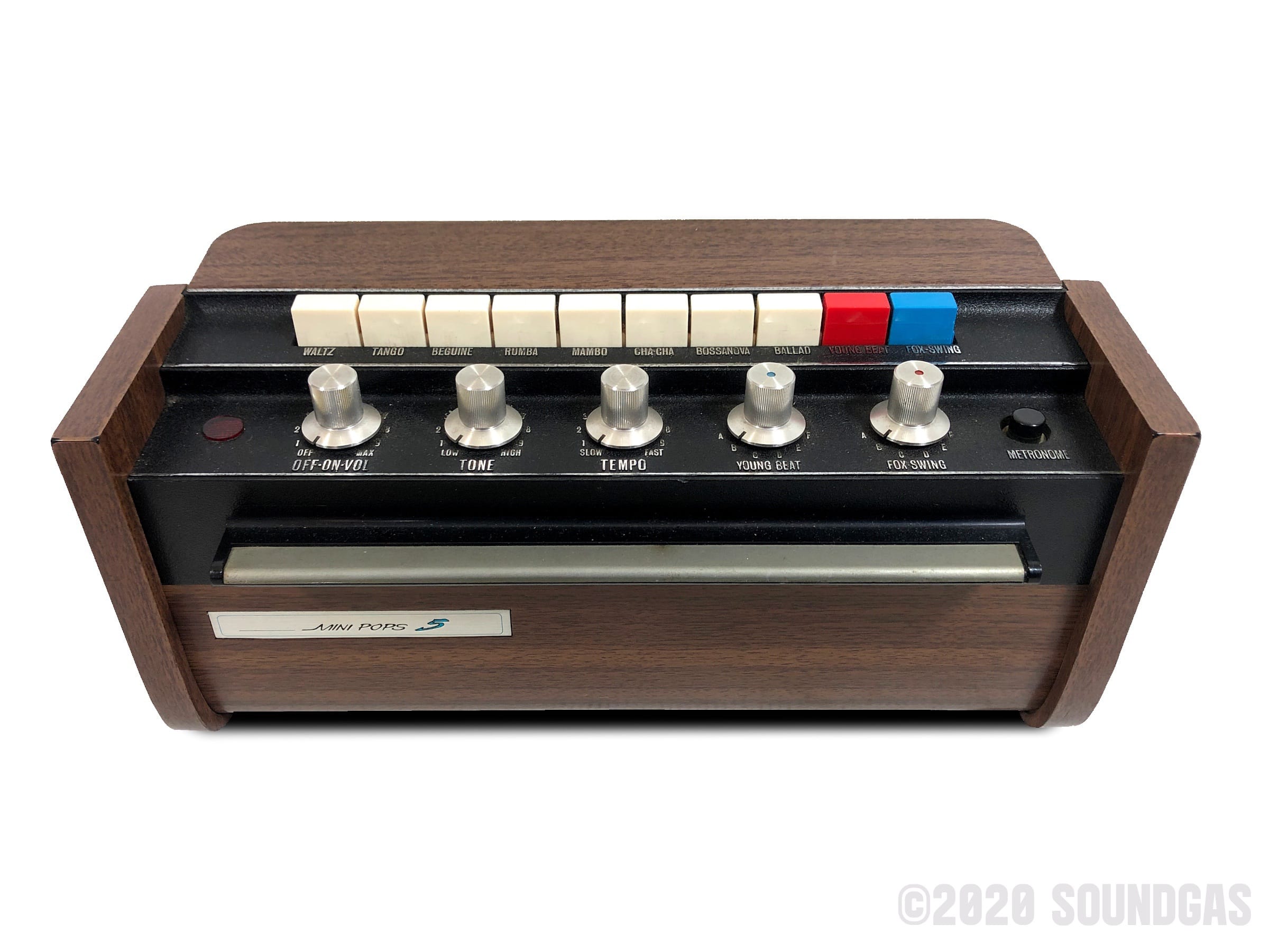 Vintage Korg Mini Pops 5 Analog Drum Machine - Classic Rhythm Box for Music Production, Home Studio & Live Performances